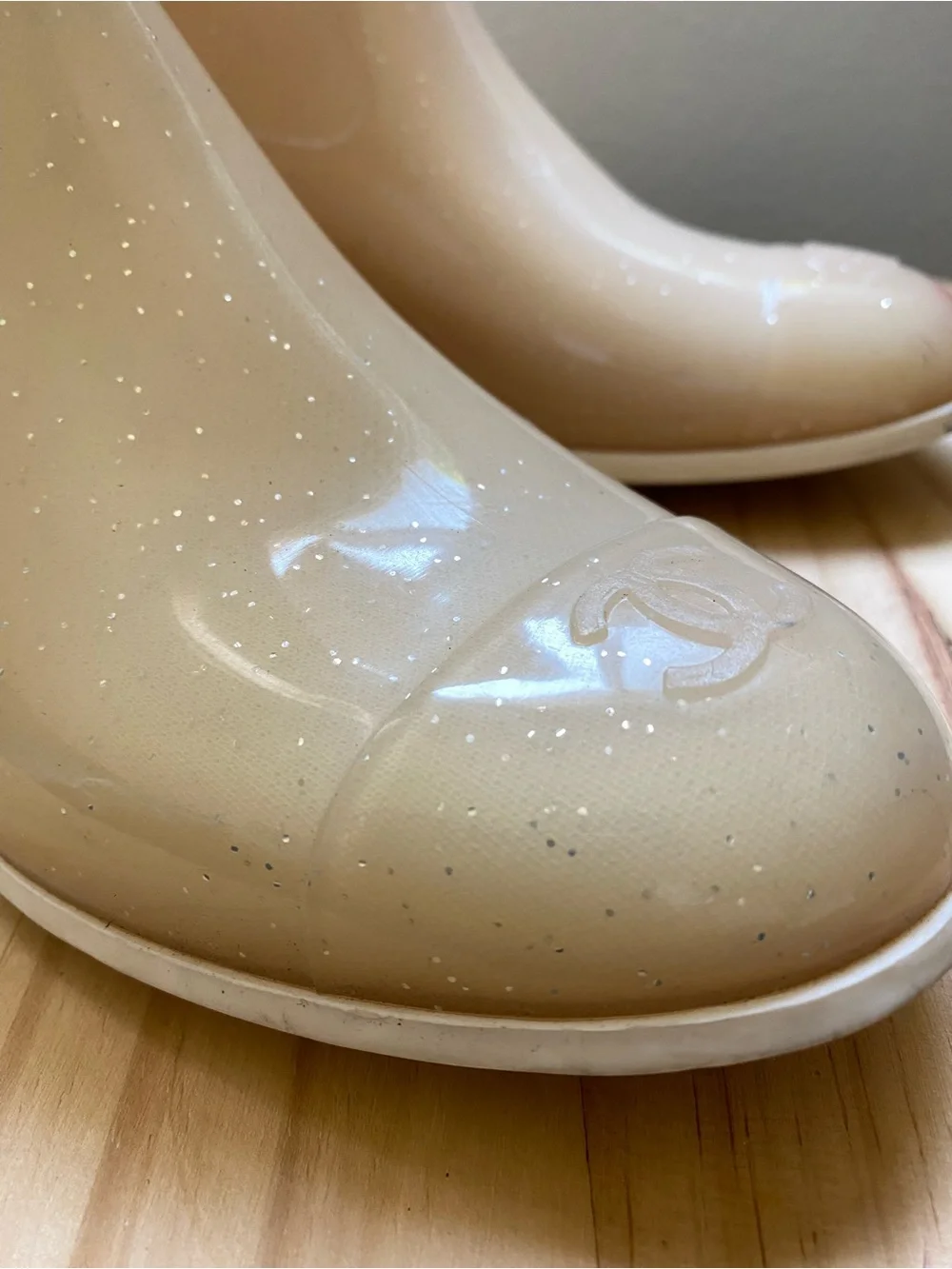 Women's Knee-High Rain Boots in Cream